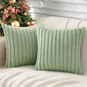 Striped Flannel Fleece Pillow Covers