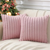 Striped Flannel Fleece Pillow Covers