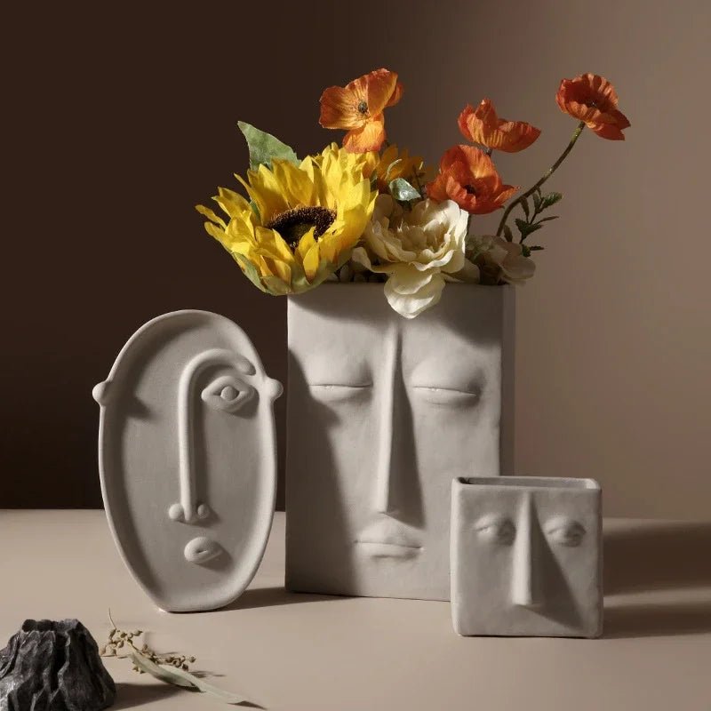 Menschliches Gesicht Vase | IX - Vivari Livings